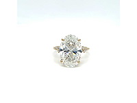 14 karaat geelgouden ring met 7,29 crt. diamant - afbeelding 10 van  12