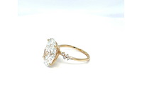 14 karaat geelgouden ring met 7,29 crt. diamant - afbeelding 11 van  12