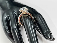 14 karaat geelgouden unieke ring met hoofddiamant 5,52 crt. - afbeelding 12 van  19