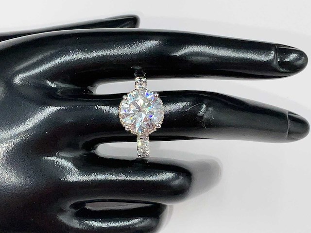 14 karaat geelgouden unieke ring met hoofddiamant 5,52 crt. - afbeelding 5 van  19