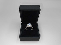 14 karaat geelgouden unieke ring met hoofddiamant 5,52 crt. - afbeelding 11 van  12