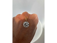 14 karaat gouden ketting met 4,00 crt diamant - afbeelding 3 van  6