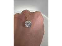 14 karaat gouden ketting met 4,00 crt diamant - afbeelding 4 van  6