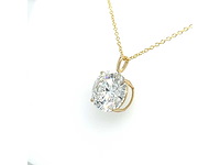14 karaat gouden ketting met 4,00 crt diamant - afbeelding 6 van  6
