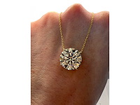 14 karaat gouden ketting met 4.04 crt diamant - afbeelding 3 van  7