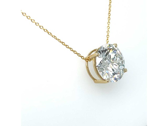 14 karaat gouden ketting met 4.04 crt diamant - afbeelding 5 van  7