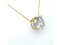 14 karaat gouden ketting met 4.04 crt diamant - afbeelding 5 van  7
