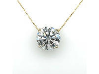 14 karaat gouden ketting met 4.04 crt diamant - afbeelding 7 van  7