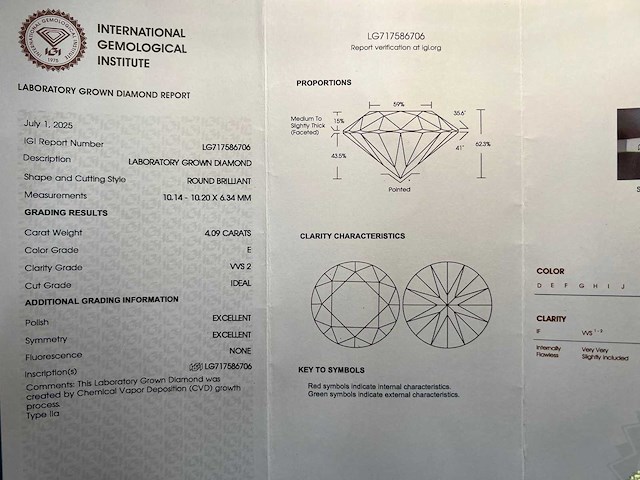 14 karaat gouden ketting met 4,09 crt diamant - afbeelding 2 van  8