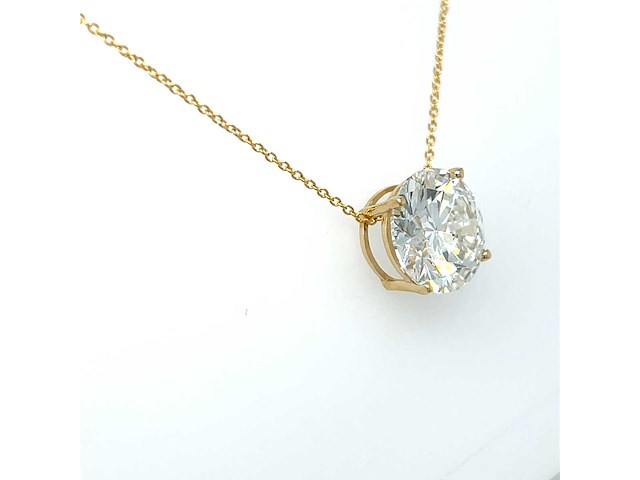 14 karaat gouden ketting met 4,09 crt diamant - afbeelding 6 van  8