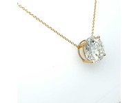 14 karaat gouden ketting met 4,09 crt diamant - afbeelding 6 van  8