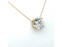 14 karaat gouden ketting met 4,09 crt diamant - afbeelding 8 van  8
