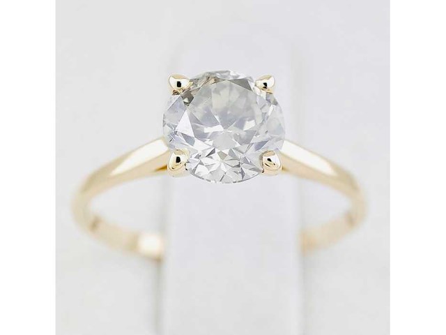 14 karaat gouden ring met 1,07 crt natuurlijke diamant - afbeelding 3 van  6