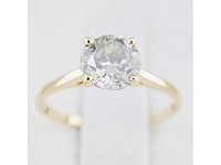 14 karaat gouden ring met 1,07 crt natuurlijke diamant - afbeelding 3 van  6