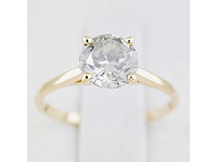 14 karaat gouden ring met 1,07 crt natuurlijke diamant - afbeelding 4 van  6