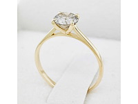14 karaat gouden ring met 1,07 crt natuurlijke diamant - afbeelding 5 van  6
