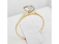 14 karaat gouden ring met 1,07 crt natuurlijke diamant - afbeelding 6 van  6