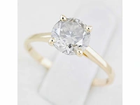 14 karaat gouden ring met 1,07 crt natuurlijke diamant