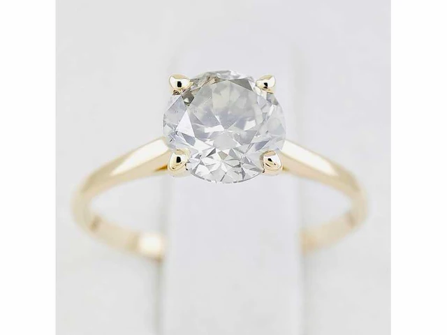 14 karaat gouden ring met 1,07 crt natuurlijke diamant - afbeelding 3 van  6