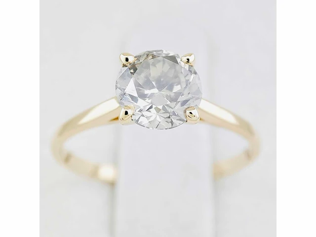14 karaat gouden ring met 1,07 crt natuurlijke diamant - afbeelding 4 van  6