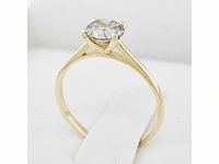 14 karaat gouden ring met 1,07 crt natuurlijke diamant - afbeelding 5 van  6