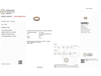 14 karaat roségouden eeuwigheidsring met 3,13 ct. natuurlijke diamant - afbeelding 2 van  5