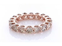 14 karaat roségouden eeuwigheidsring met 3,13 ct. natuurlijke diamant - afbeelding 4 van  5