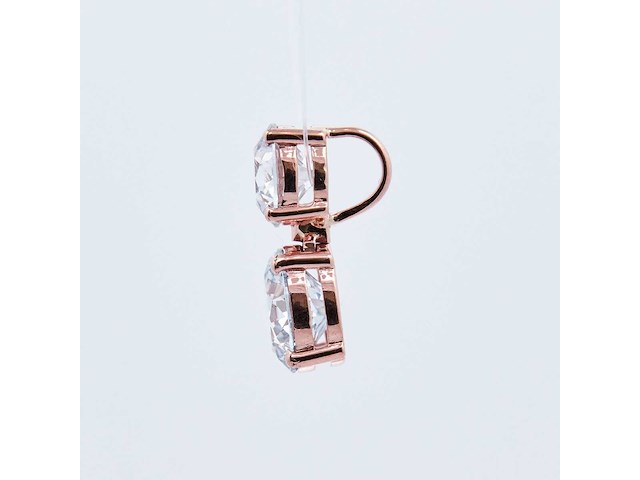 14 karaat roségouden kettinghanger met 2,61 crt. diamant - afbeelding 5 van  7