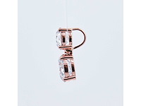 14 karaat roségouden kettinghanger met 2,61 crt. diamant - afbeelding 5 van  7
