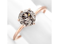 14 karaat roségouden ring met 1,01 ct. natuurlijke diamant - afbeelding 4 van  5