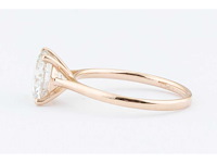 14 karaat rosegouden ring met 1,51 crt diamant - afbeelding 5 van  6