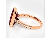 14 karaat roségouden ring met 6,23 crt. diamant - afbeelding 5 van  8