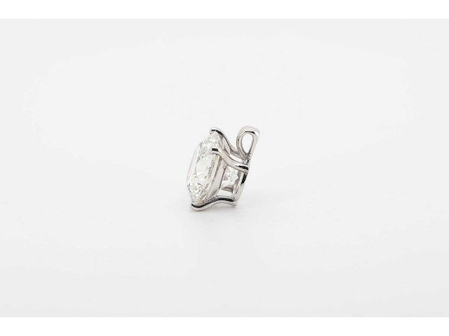 14 karaat wit gouden hanger met 5,00 crt diamant - afbeelding 3 van  6