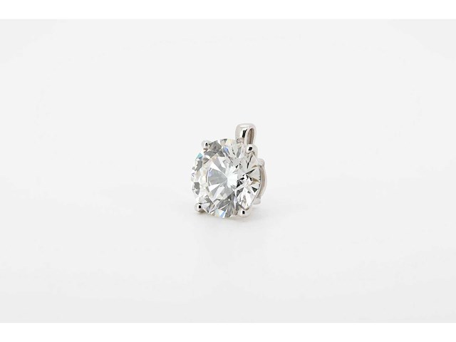 14 karaat wit gouden hanger met 5,00 crt diamant - afbeelding 6 van  6