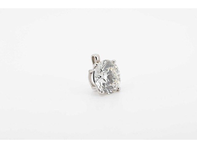 14 karaat wit gouden hanger met 5,00 crt diamant - afbeelding 5 van  6