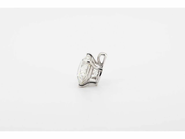 14 karaat wit gouden hanger met 5,00 crt diamant - afbeelding 3 van  6