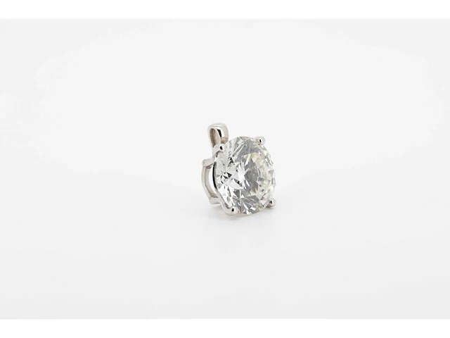 14 karaat wit gouden hanger met 5,00 crt diamant - afbeelding 5 van  6
