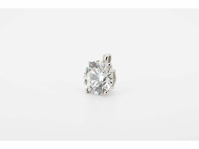 14 karaat wit gouden hanger met 5,00 crt diamant - afbeelding 6 van  6
