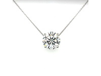 14 karaat wit gouden ketting met 3,04 crt diamant - afbeelding 6 van  6