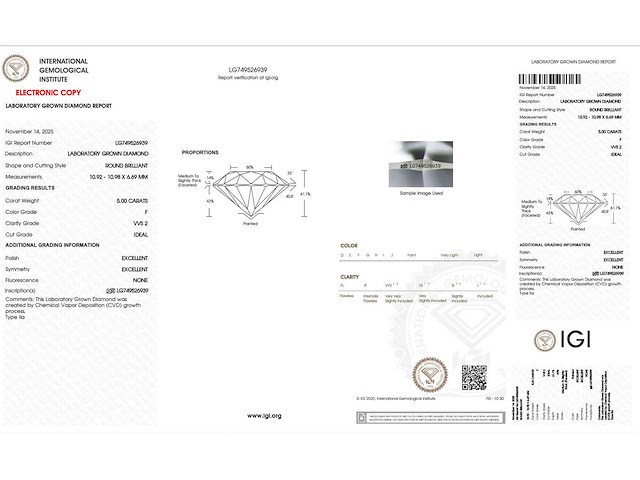 14 karaat wit gouden ketting met 5,00 crt diamant - afbeelding 4 van  11