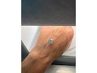 14 karaat wit gouden ketting met 5,00 crt diamant - afbeelding 5 van  11