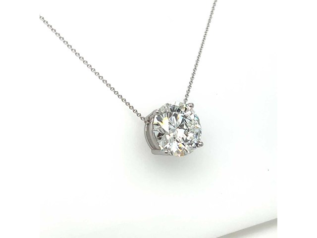 14 karaat wit gouden ketting met 5,00 crt diamant - afbeelding 11 van  11