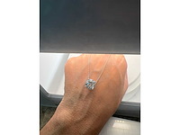 14 karaat wit gouden ketting met 5,00 crt diamant - afbeelding 6 van  11