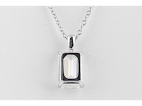 14 karaat wit gouden ketting met 5,03 crt diamant - afbeelding 5 van  6