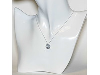 14 karaat wit gouden ketting met 5,09 crt diamant - afbeelding 6 van  7