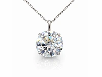 14 karaat wit gouden ketting met 5,09 crt diamant