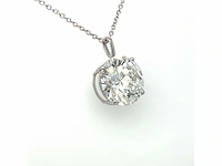 14 karaat wit gouden ketting met 5,09 crt diamant - afbeelding 7 van  7