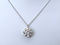 14 karaat wit gouden ketting met 5,40 crt diamant - afbeelding 3 van  7