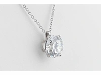 14 karaat wit gouden ketting met 7,03 crt diamant - afbeelding 3 van  6