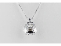 14 karaat wit gouden ketting met 7,03 crt diamant - afbeelding 5 van  6